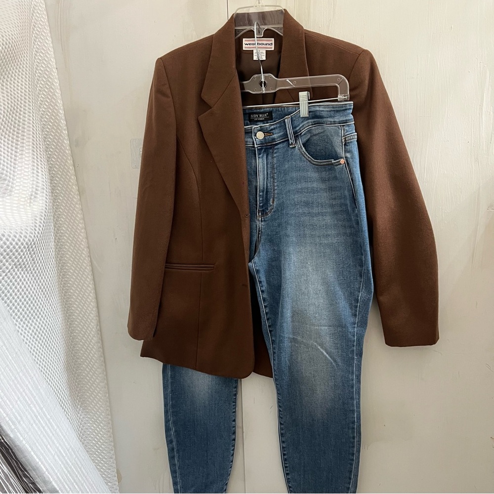 Westbound Women's Brown Wool Blazer • 12 - Picture 7 of 8